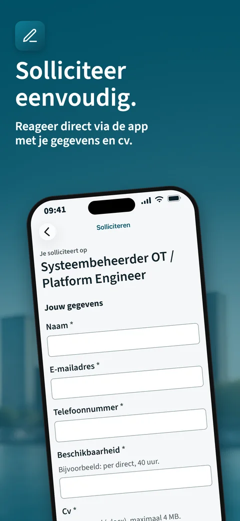 App Store-afbeelding van de Officium CVT-app: Solliciteer eenvoudig, met het sollicitatieformulier